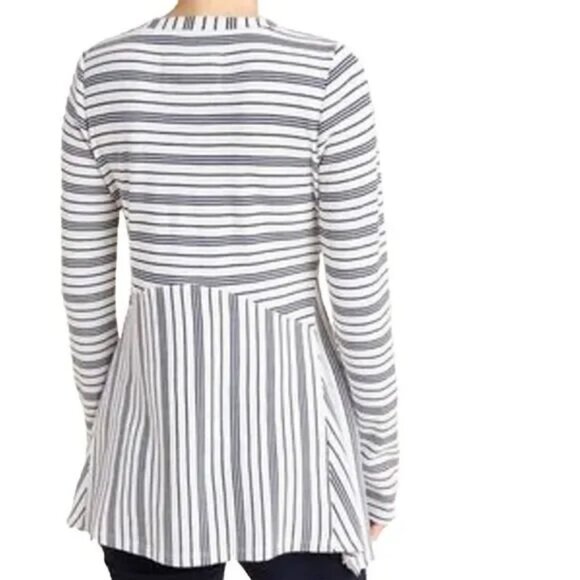Maeve By Anthropologie Eliza Thermal Striped Babydoll Tunic S - Picture 3 of 15